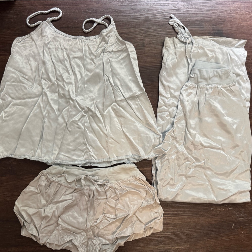 Baby Blue 3 Piece PJ Harlow Women's Pajama Set